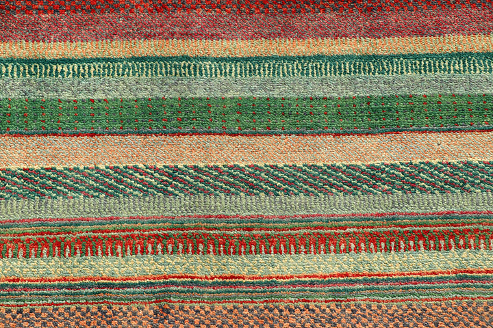 Multi Colored Gabbeh 8'  2" x 11'  7" - No. QA18705