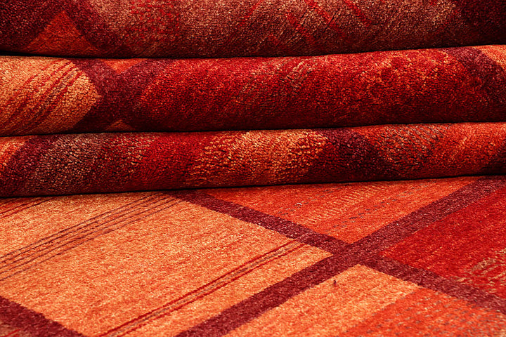 Multi Colored Gabbeh 8'  3" x 11'  2" - No. QA48871