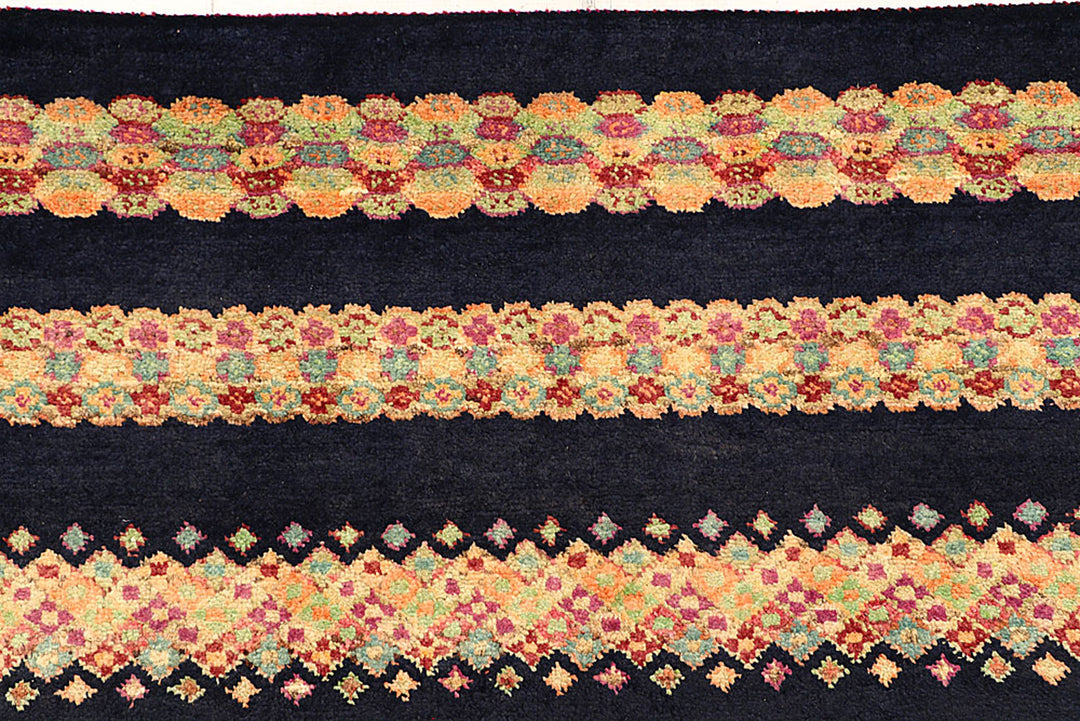 Midnight Blue Gabbeh 8'  5" x 11'  3" - No. QA98649