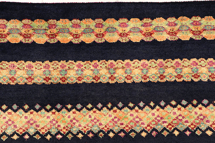 Midnight Blue Gabbeh 8'  5" x 11'  3" - No. QA98649