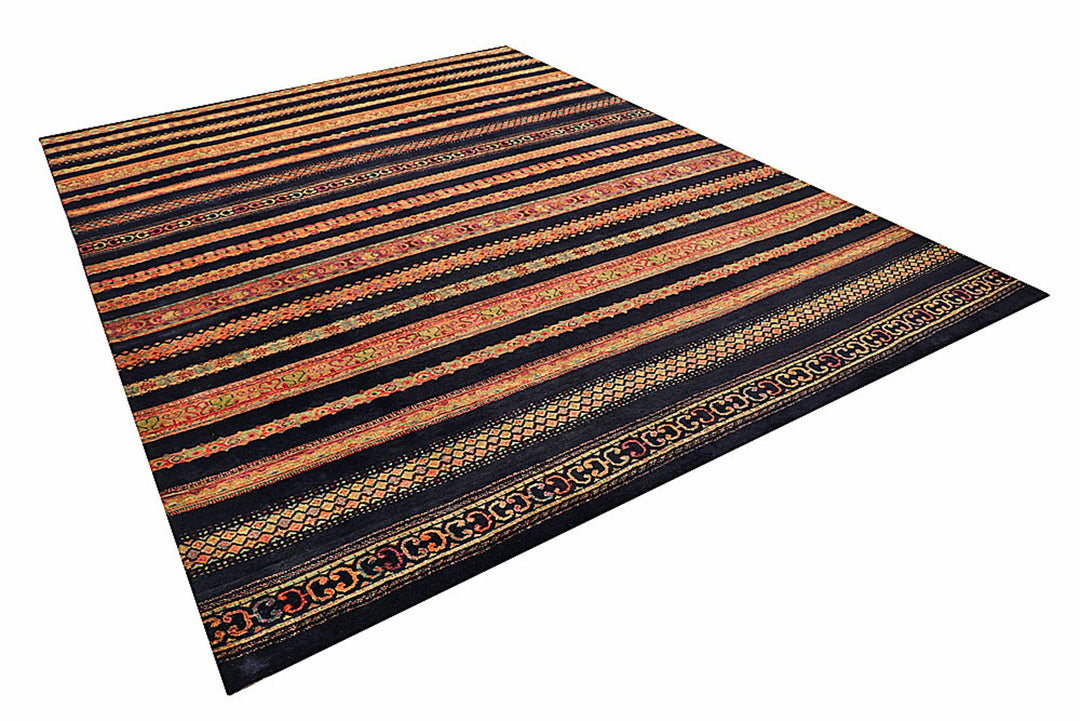Midnight Blue Gabbeh 8'  5" x 11'  3" - No. QA98649