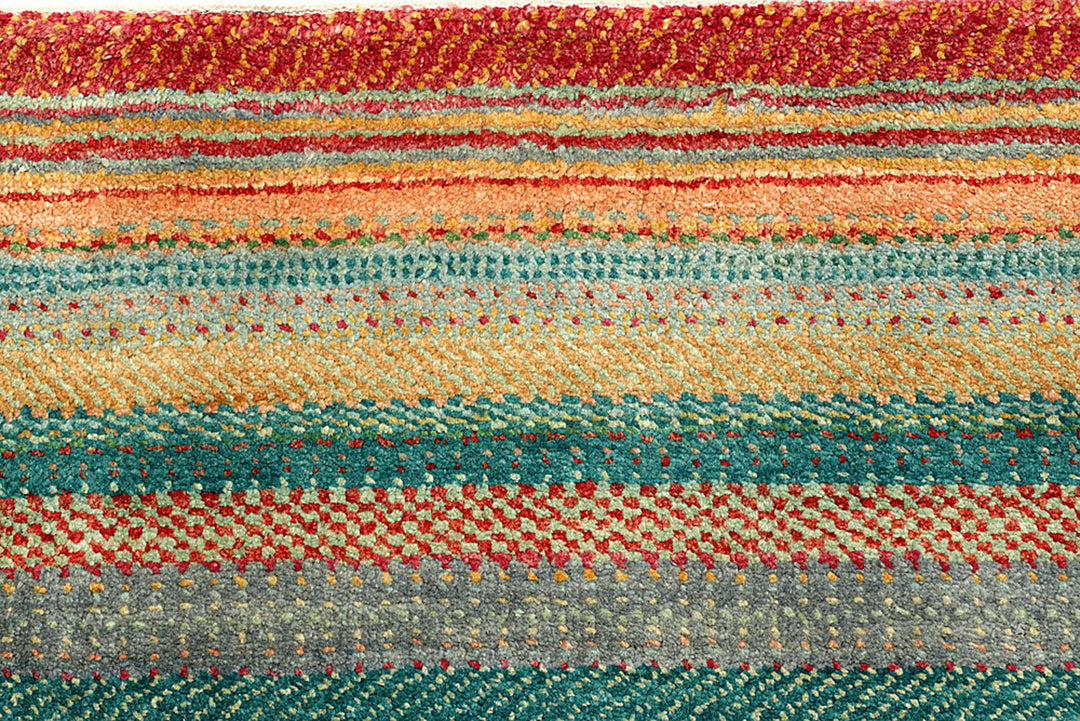 Multi Colored Gabbeh 8'  2" x 11'  3" - No. QA58870