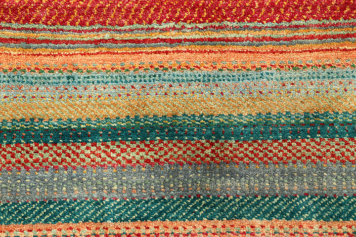Multi Colored Gabbeh 8'  2" x 11'  3" - No. QA58870