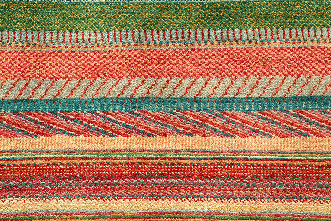 Multi Colored Gabbeh 8'  2" x 11'  3" - No. QA58870