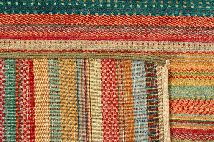 Multi Colored Gabbeh 8'  2" x 11'  3" - No. QA58870