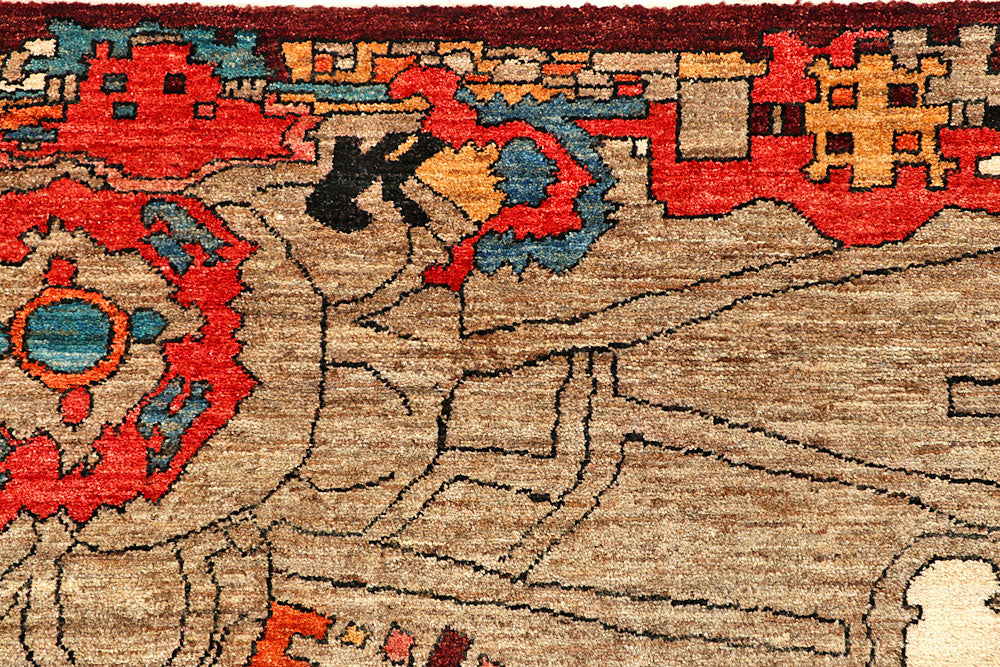 Tan Gabbeh 8' 5 x 9' 9 - No. 56093 - ALRUG Rug Store