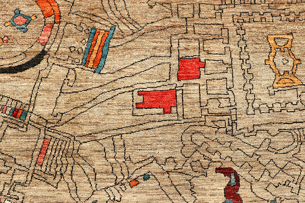 Tan Gabbeh 8' 5 x 9' 9 - No. 56093 - ALRUG Rug Store