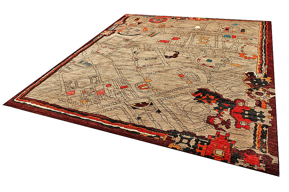 Tan Gabbeh 8' 5 x 9' 9 - No. 56093 - ALRUG Rug Store