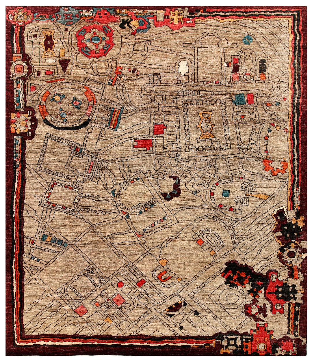 Tan Gabbeh 8' 5 x 9' 9 - No. 56093 - ALRUG Rug Store