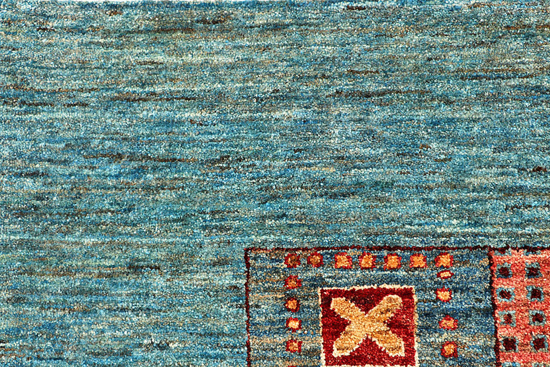 Multi Colored Gabbeh 9'  1" x 11'  7" - No. QA70135