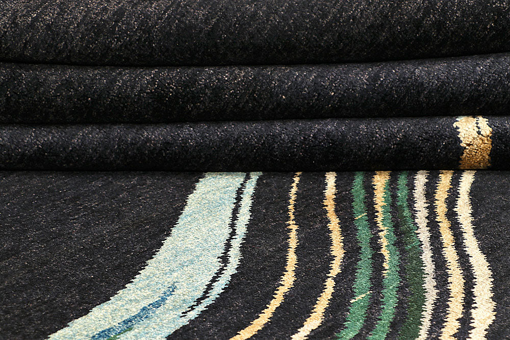 Black Gabbeh 8' 3 x 11' 5 - No. 56101 - ALRUG Rug Store