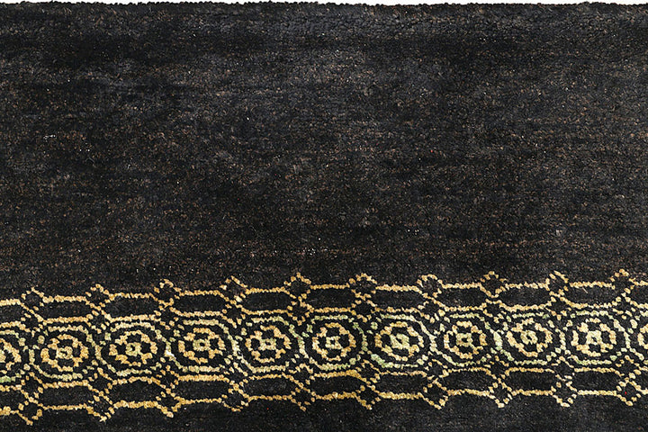 Black Gabbeh 2'  7" x 11'  10" - No. QA56639