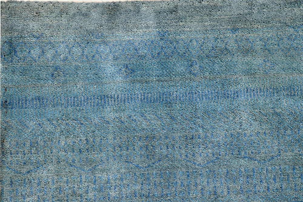 Light Steel Blue Gabbeh 9' 1 x 12' - No. 56120 - ALRUG Rug Store
