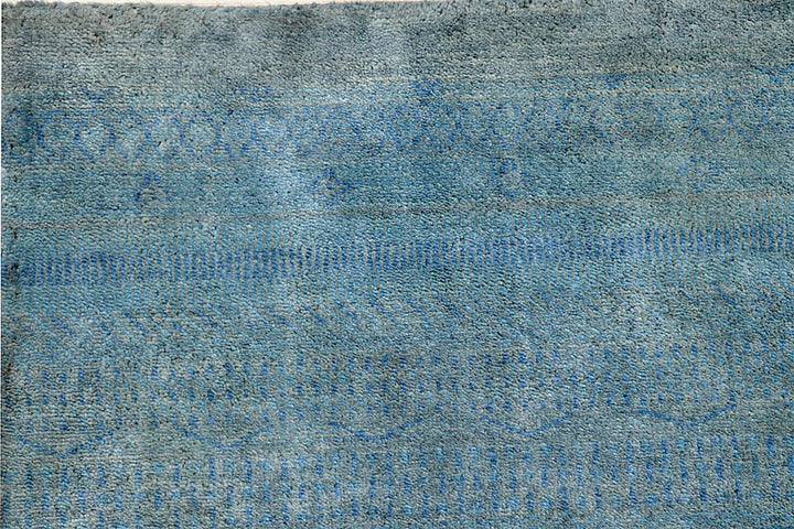 Light Steel Blue Gabbeh 9' 1 x 12' - No. 56120 - ALRUG Rug Store