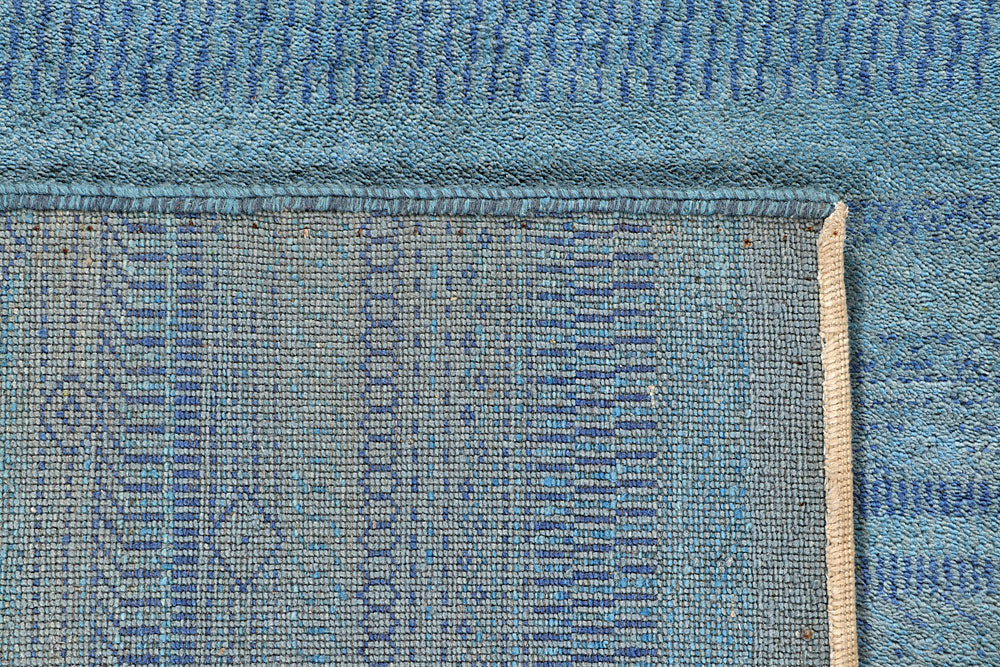 Light Steel Blue Gabbeh 9' 1 x 12' - No. 56120 - ALRUG Rug Store