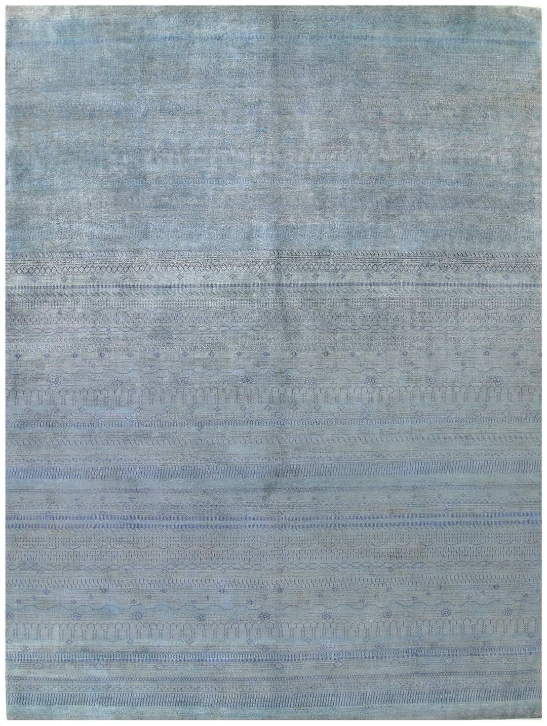 Light Steel Blue Gabbeh 9' 1 x 12' - No. 56120 - ALRUG Rug Store