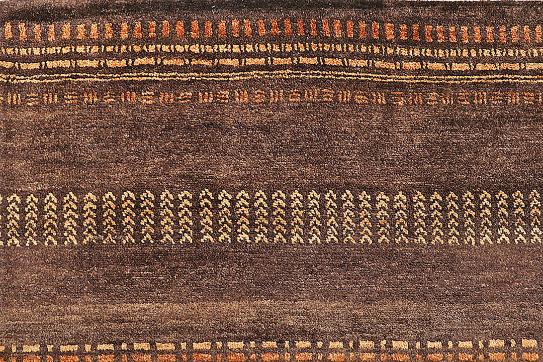 Saddle Brown Gabbeh 8'  10" x 11'  11" - No. QA55626