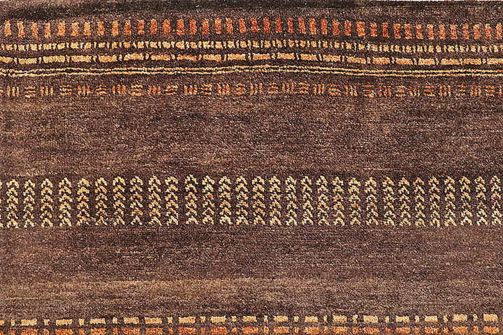 Saddle Brown Gabbeh 8'  10" x 11'  11" - No. QA55626