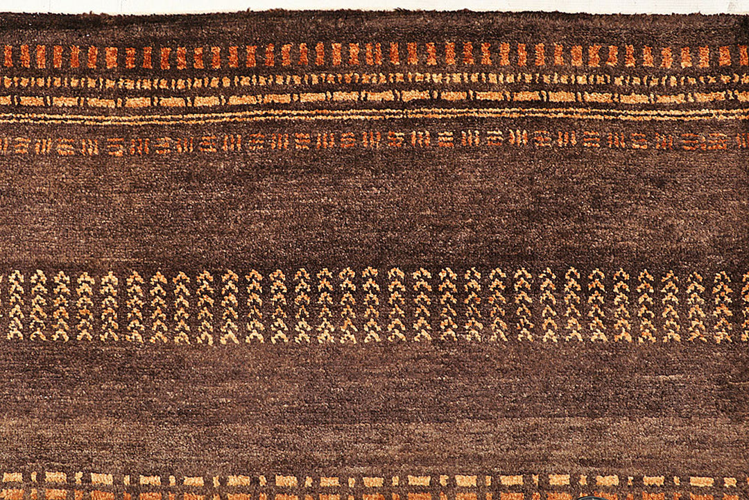 Saddle Brown Gabbeh 8'  10" x 11'  11" - No. QA55626