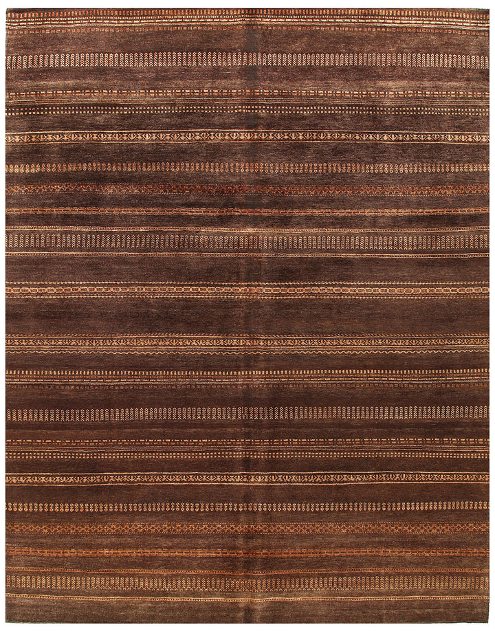 Saddle Brown Gabbeh 8'  10" x 11'  11" - No. QA55626