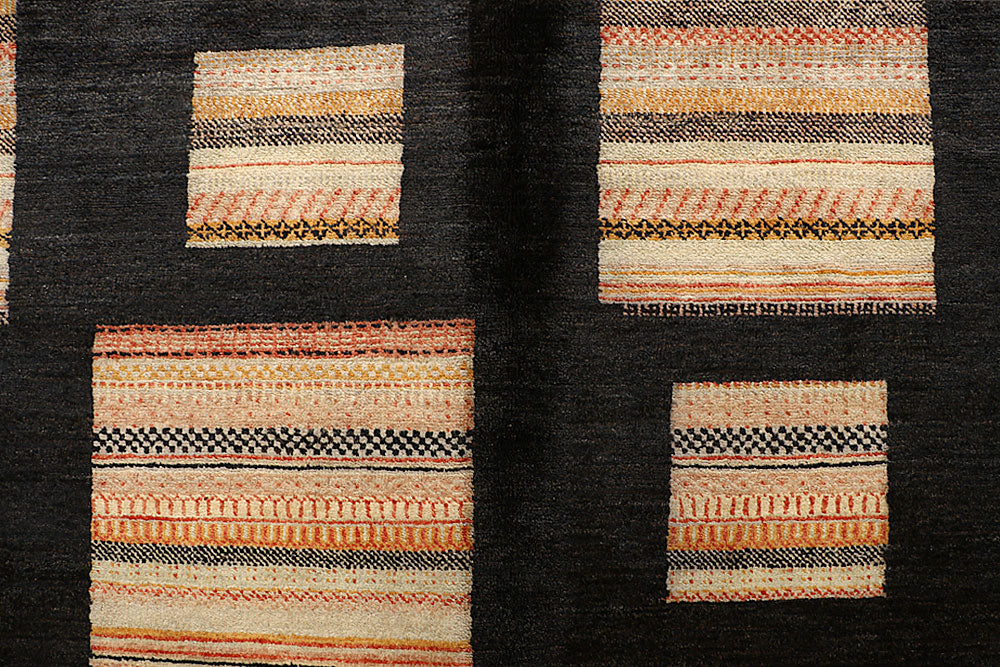 Black Gabbeh 9' 1 x 12' - No. 56131 - ALRUG Rug Store