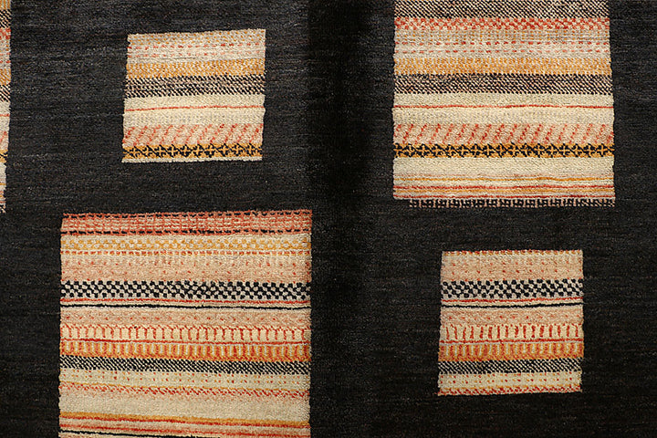 Black Gabbeh 9' 1 x 12' - No. 56131 - ALRUG Rug Store
