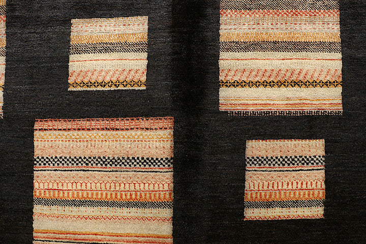 Black Gabbeh 9'  1" x 12' " - No. QA11842