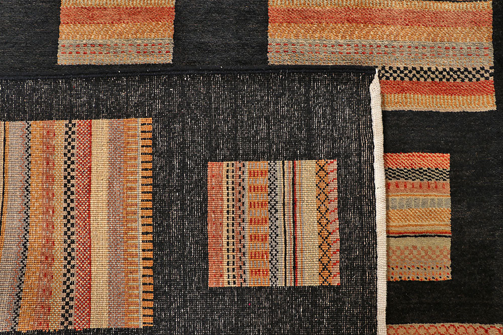 Black Gabbeh 9' 1 x 12' - No. 56131 - ALRUG Rug Store
