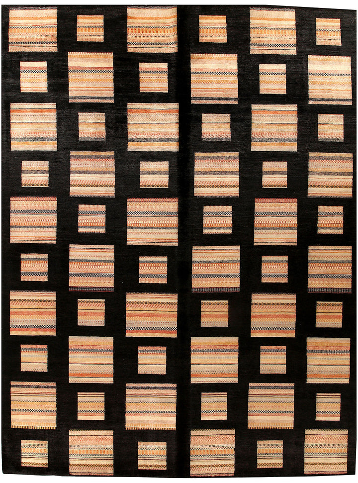 Black Gabbeh 9'  1" x 12' " - No. QA11842