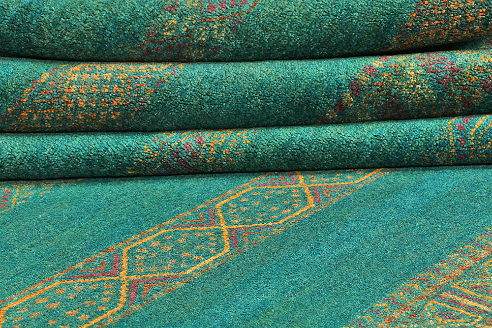 Teal Gabbeh 8' 5 x 11' 6 - No. 56132 - ALRUG Rug Store