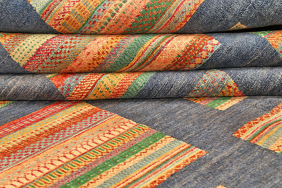 Multi Colored Gabbeh 9'  1" x 11'  7" - No. QA95223