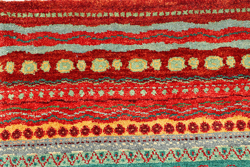 Multi Colored Gabbeh 8' x 11' 9 - No. 56136 - ALRUG Rug Store