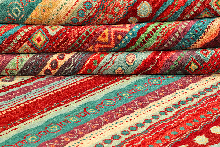 Multi Colored Gabbeh 8' x 11' 9 - No. 56136 - ALRUG Rug Store