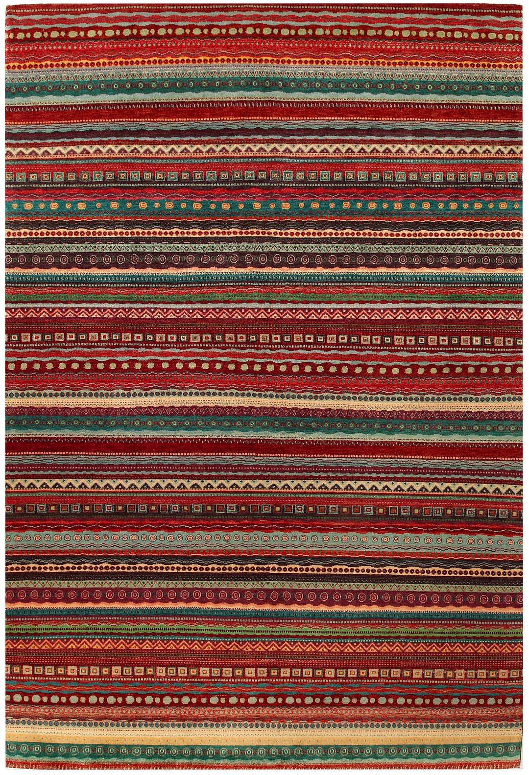 Multi Colored Gabbeh 8' x 11' 9 - No. 56136 - ALRUG Rug Store
