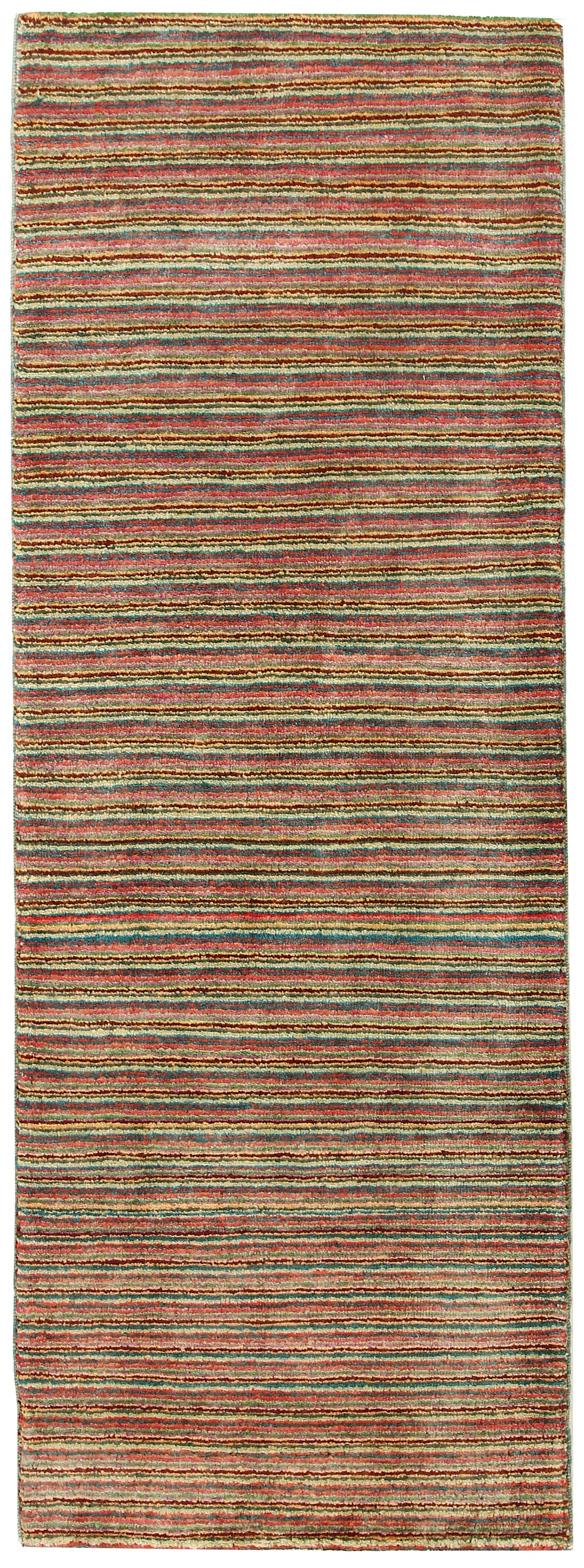 Multi Colored Gabbeh 2' 1 x 6' - No. 56141 - ALRUG Rug Store