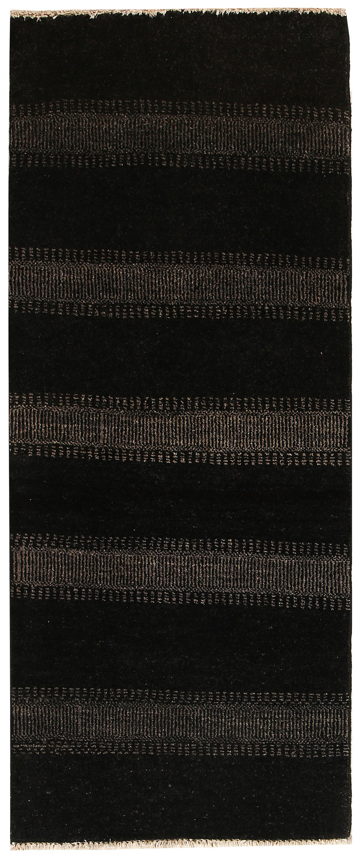 Black Gabbeh 2'  2" x 5'  1" - No. QA82676