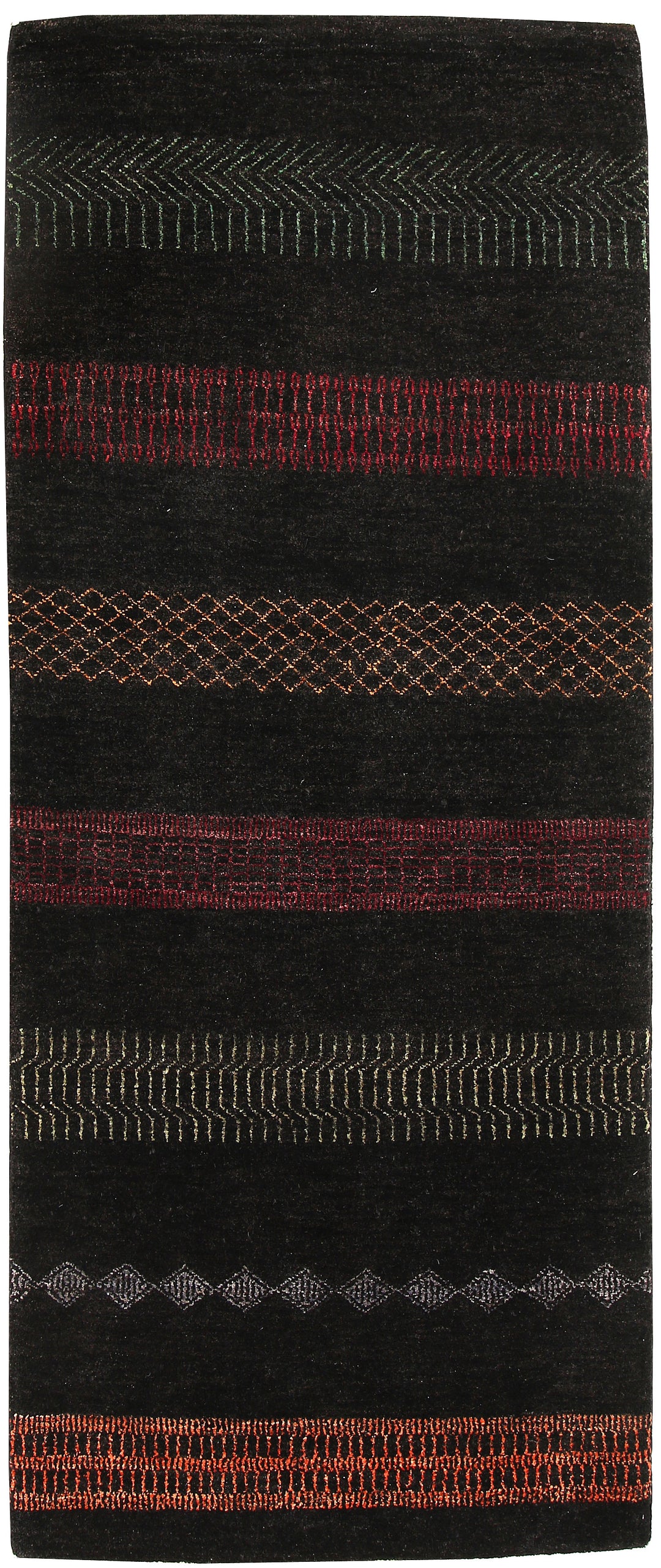 Black Gabbeh 2' 7 x 6' 2 - No. 56173 - ALRUG Rug Store