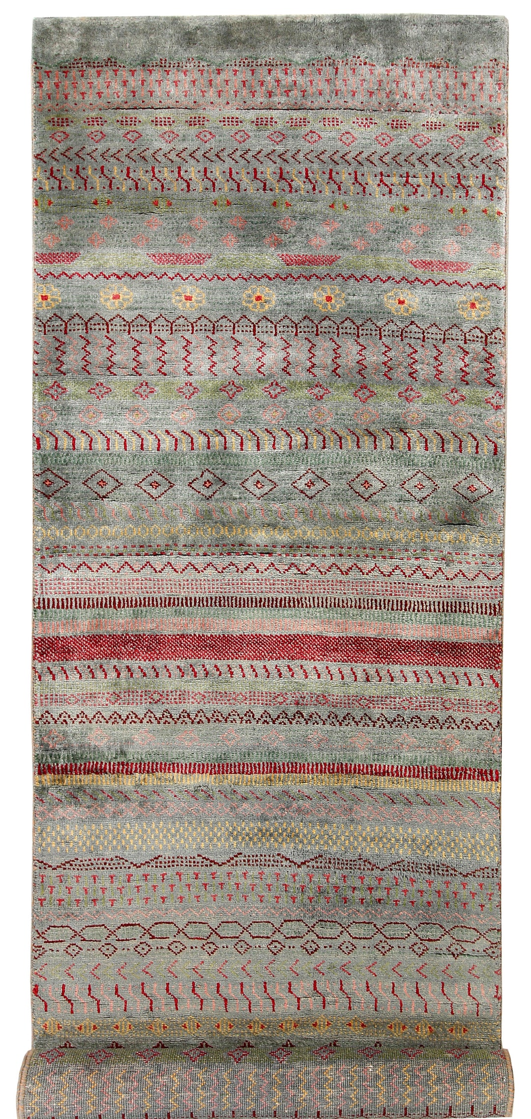 Multi Colored Gabbeh 2' 8 x 8' 10 - No. 56179 - ALRUG Rug Store