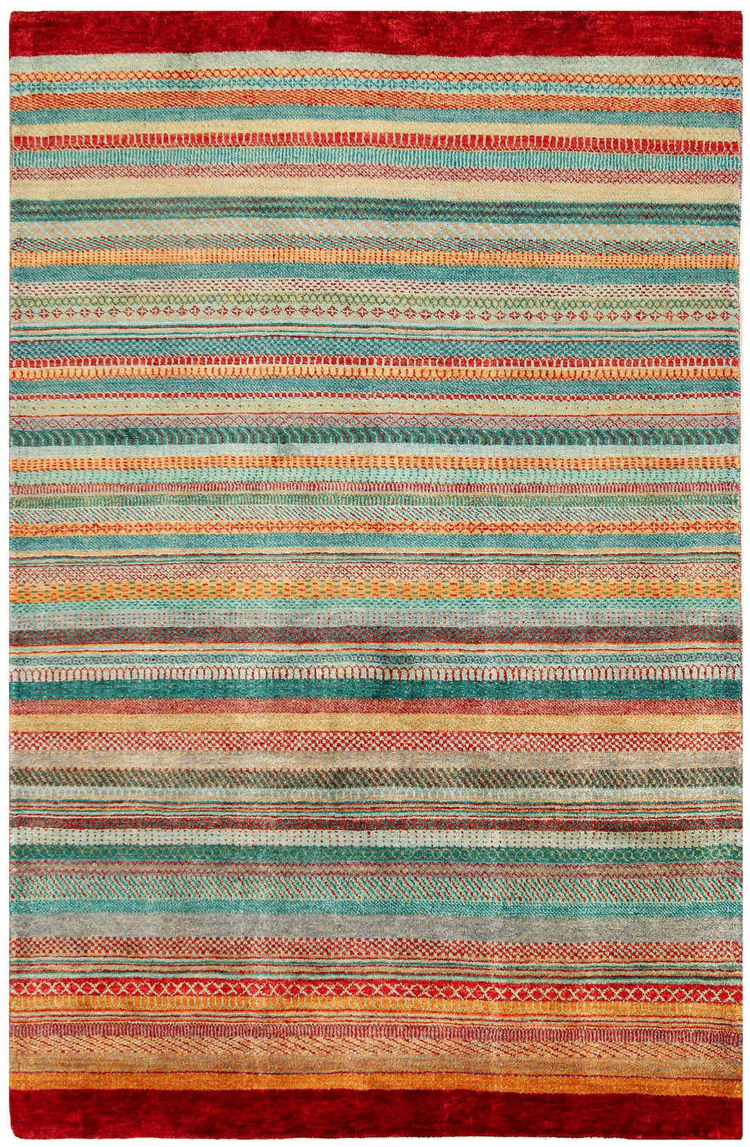 Multi Colored Gabbeh 4' 7 x 6' 11 - No. 56230 - ALRUG Rug Store