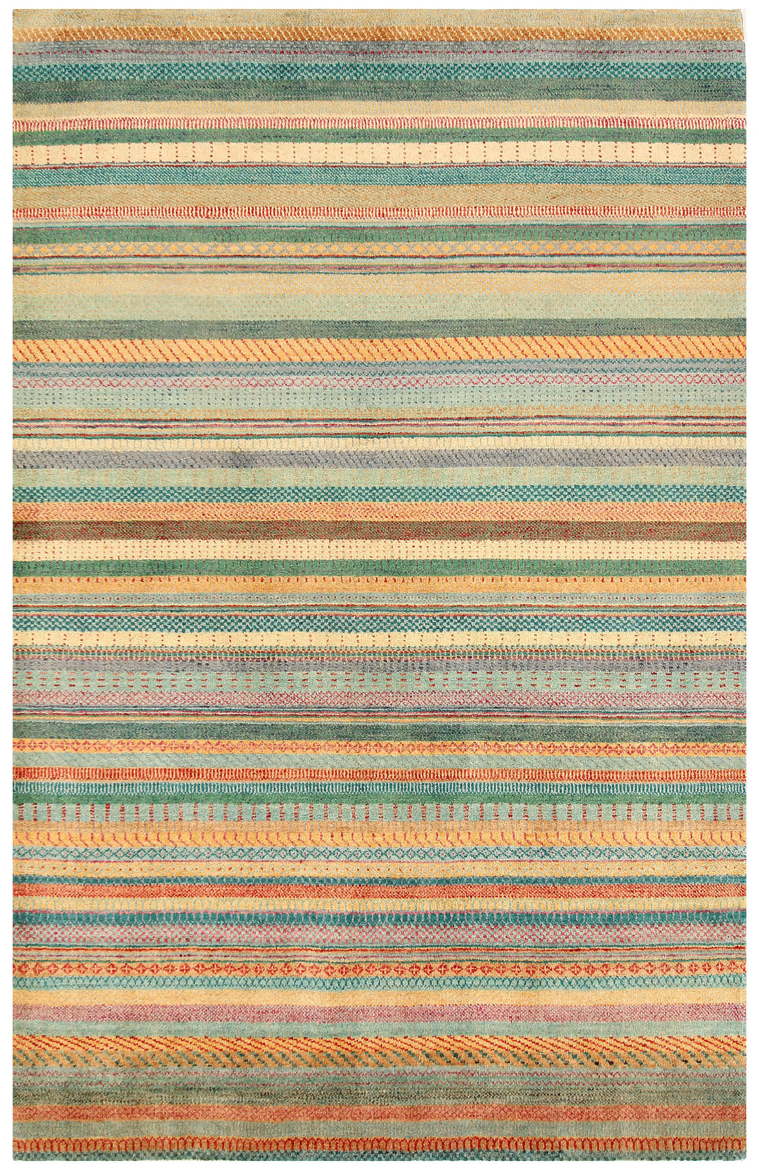 Multi Colored Gabbeh 4' 8 x 7' 2 - No. 56231 - ALRUG Rug Store