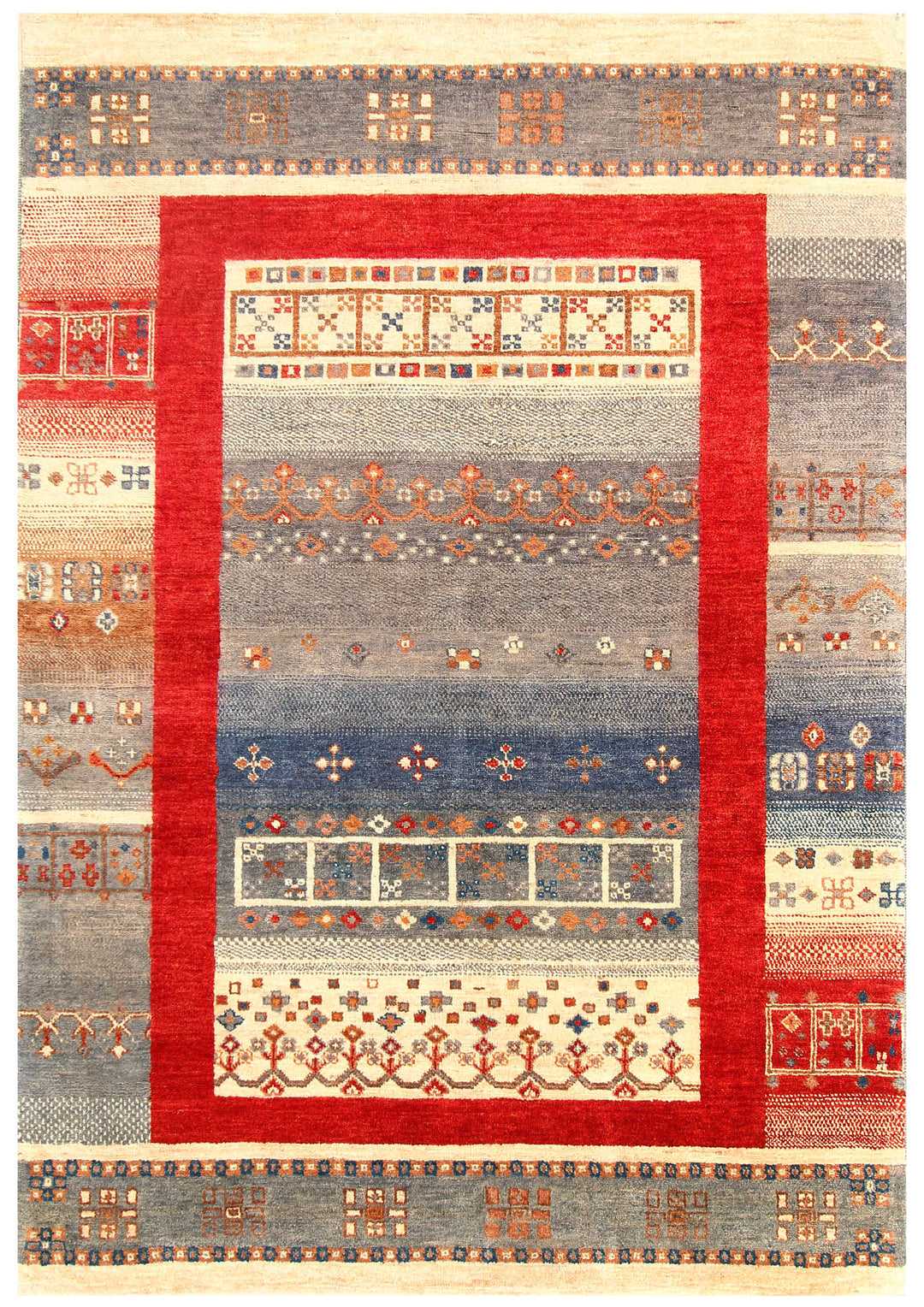 Multi Colored Gabbeh 4' 7 x 6' 7 - No. 56244 - ALRUG Rug Store