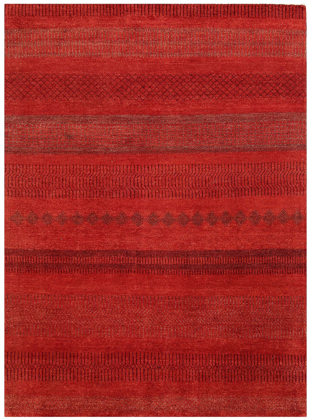 Firebrick Gabbeh 4' 11 x 6' 9 - No. 56248 - ALRUG Rug Store