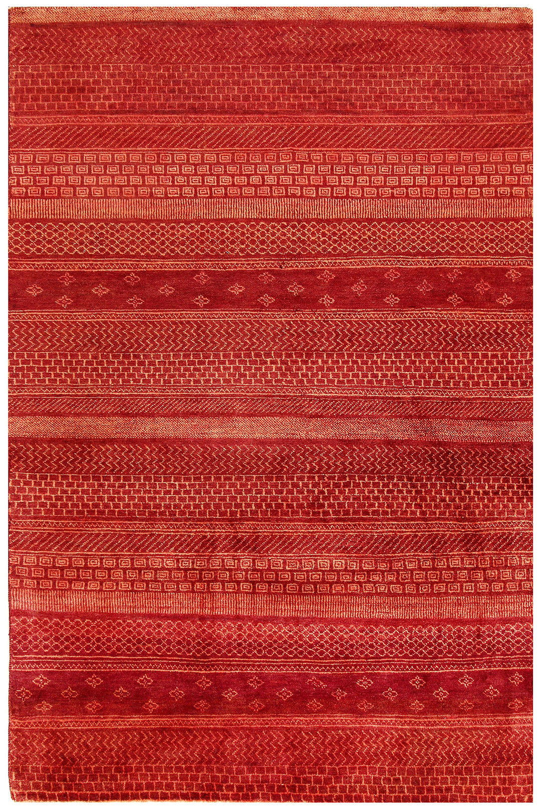 Tomato Gabbeh 4' 6 x 6' 9 - No. 56262 - ALRUG Rug Store