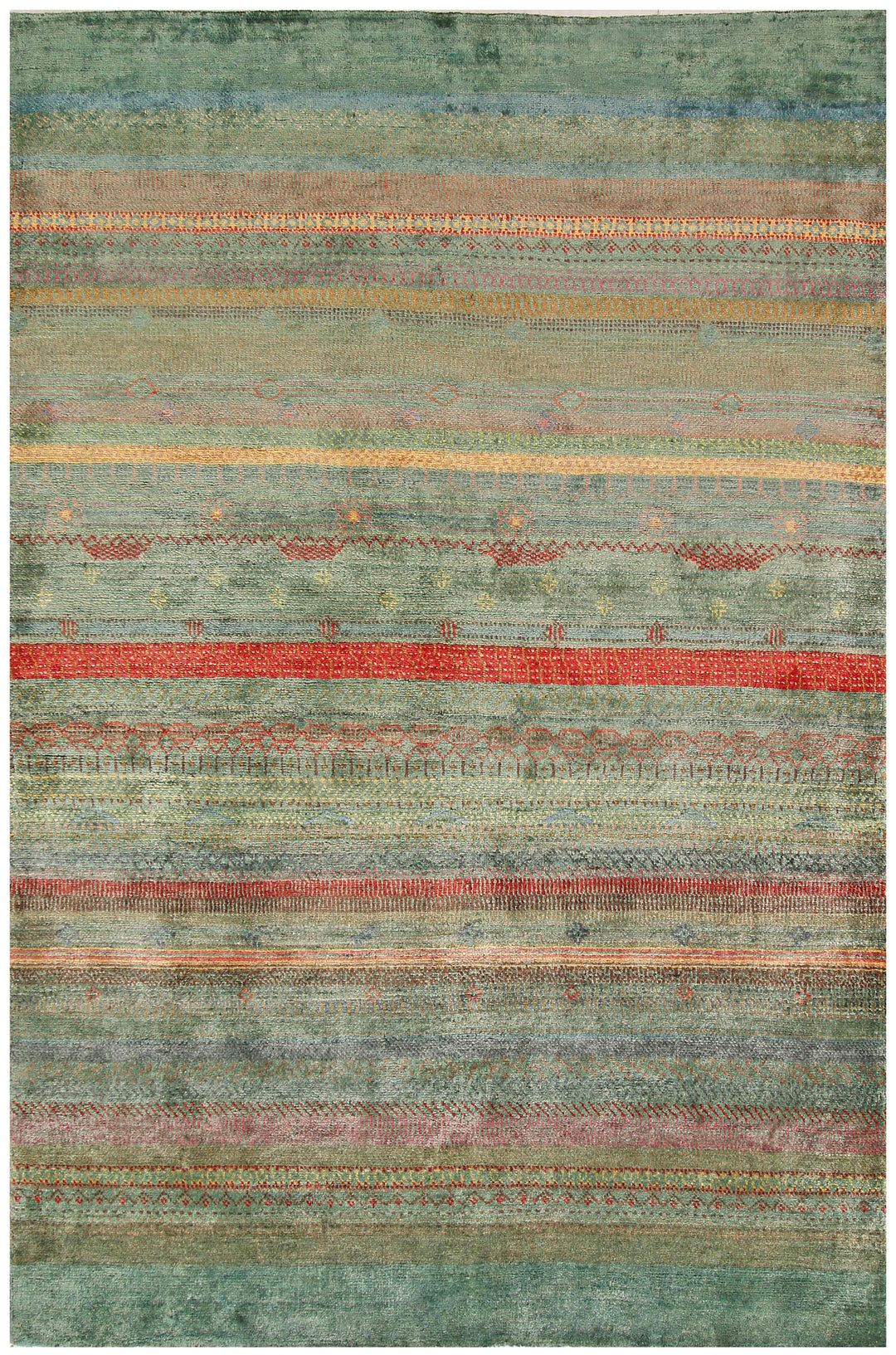 Multi Colored Gabbeh 4' 3 x 6' 5 - No. 56288 - ALRUG Rug Store