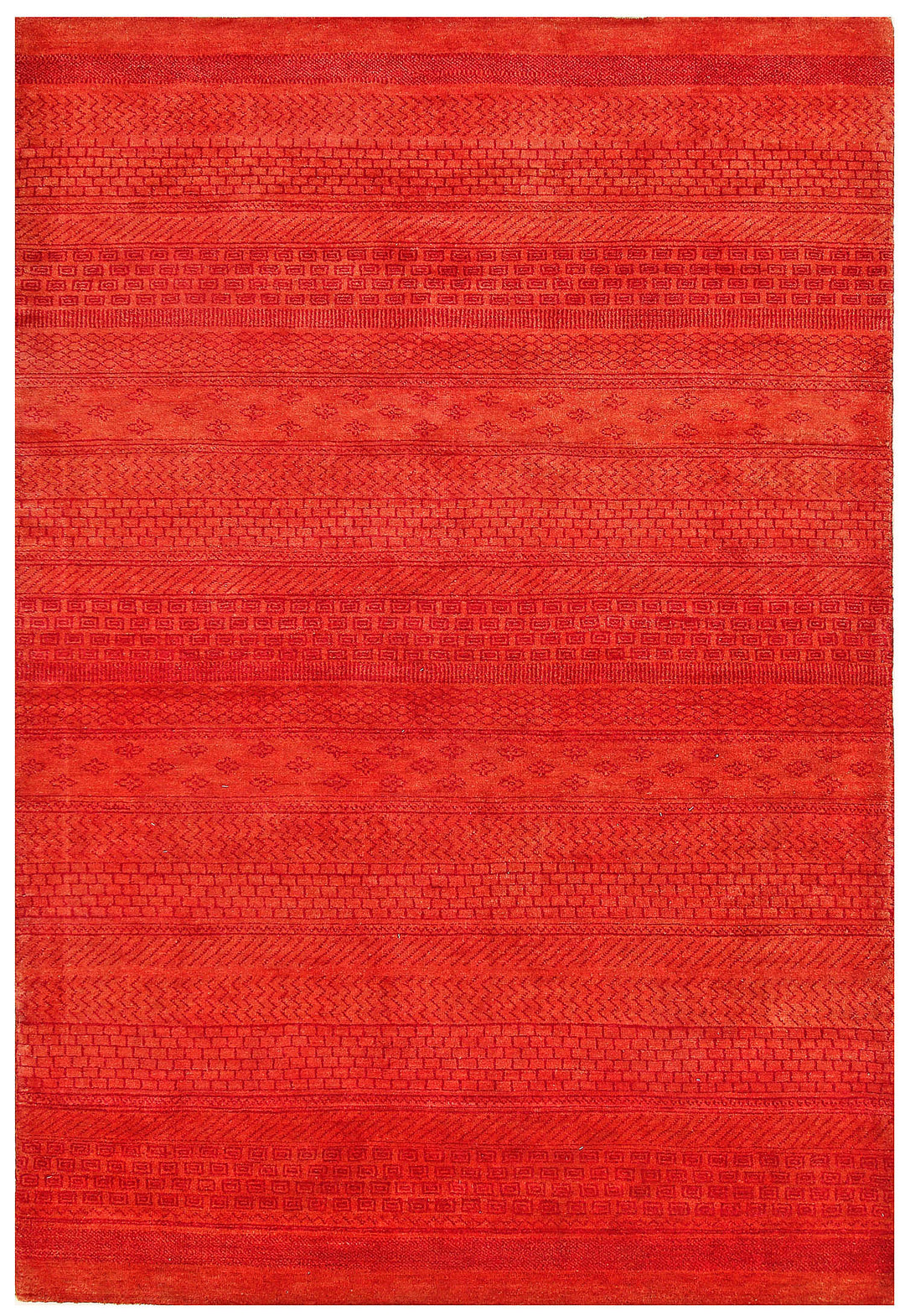 Orange Red Gabbeh 4' 6 x 7' 7 - No. 56291 - ALRUG Rug Store