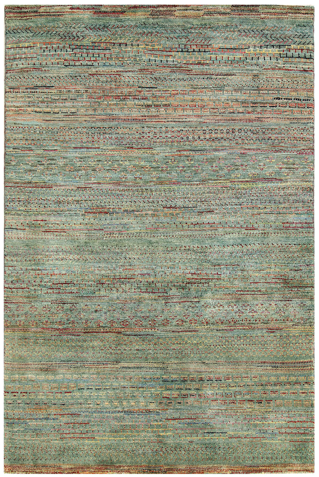 Multi Colored Gabbeh 4' 7 x 6' 11 - No. 56294 - ALRUG Rug Store
