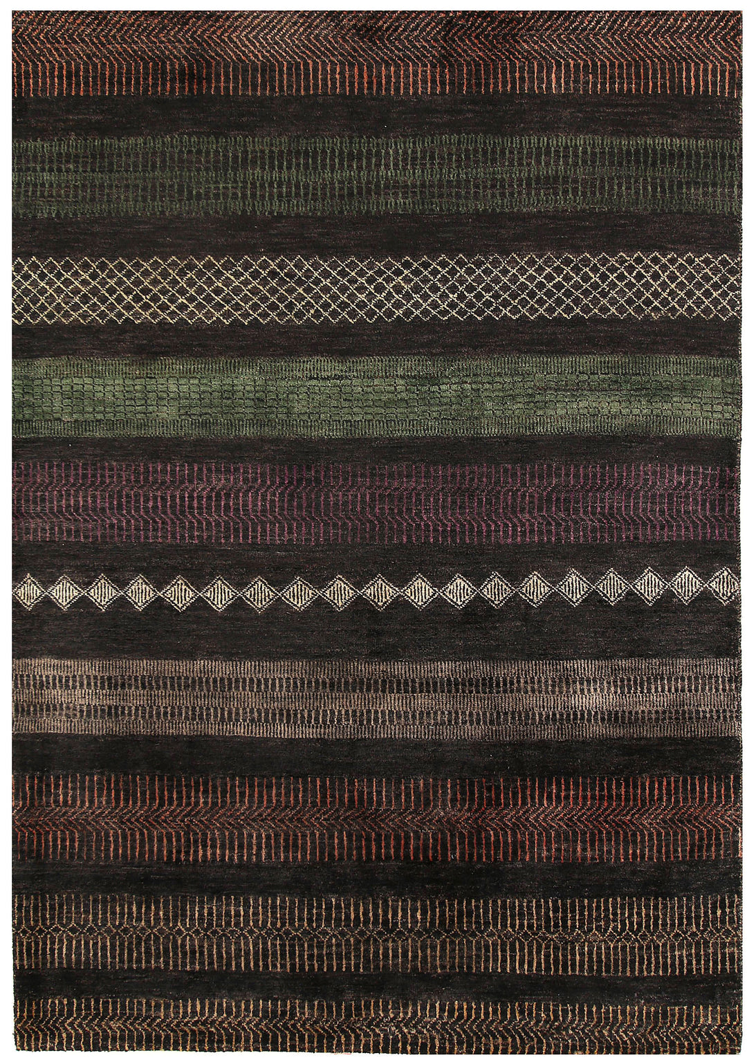 Multi Colored Gabbeh 4' 7 x 6' 6 - No. 56298 - ALRUG Rug Store