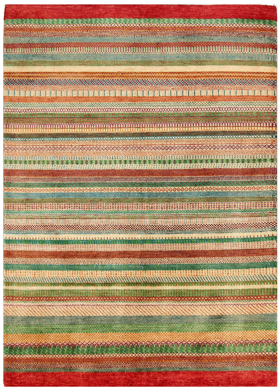 Multi Colored Gabbeh 4' 7 x 6' 6 - No. 56300 - ALRUG Rug Store
