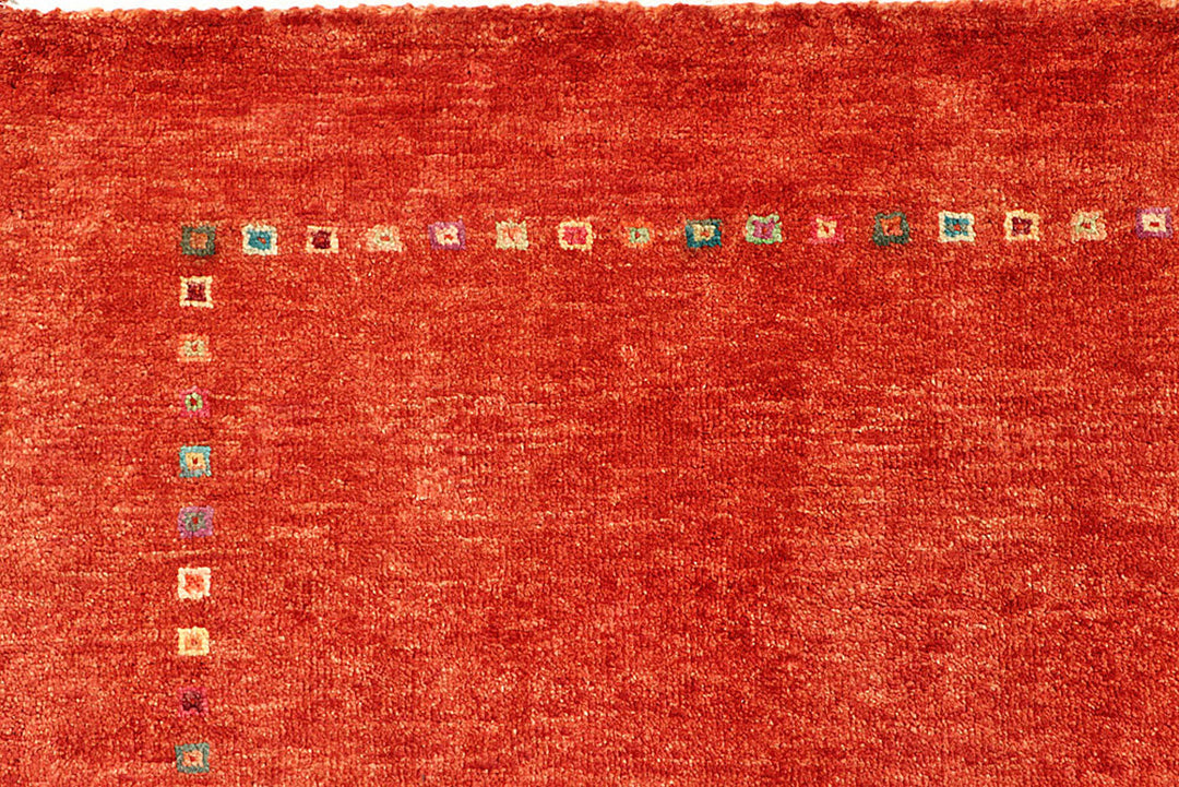 Orange Red Gabbeh 5'  1" x 6'  7" - No. QA67242