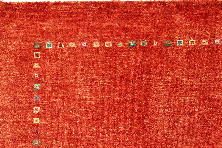 Orange Red Gabbeh 5'  1" x 6'  7" - No. QA67242